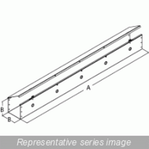 Cwst2120 Straight Section With Ko - 2.5 x 2.5 x 120 - Steel/Gray