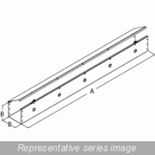 Cwst624 Straight Section With Ko - 6 x 6 x 24 - Steel/Gray
