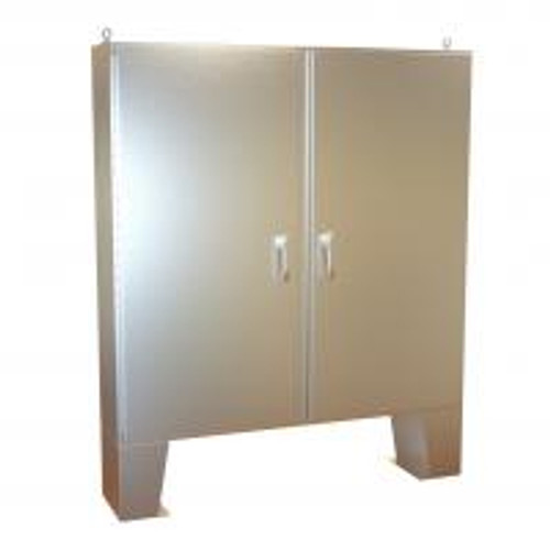 Hn4Fm606012S16 N4X 3-Pt Dbl Door Floormount Encl w/Panel - 60 x 60 x 12 - 316 Ss Hn4Fm606012S16 N4X 3-Pt Dbl Door Floormount Encl w/Panel - 60 x 60 x 12 - 316 Ss