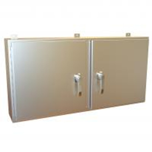 Hn4Wm24488S16 N4X 2 Door Wallmount Encl w/Panel - 24 x 48 x 8 - 316 Ss