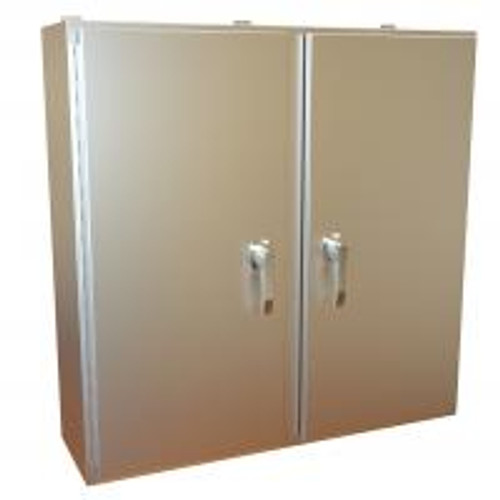 Hn4Wm424212S16 N4X 2 Door Wallmount Encl w/Panel - 42 x 42 x 12 - 316 Ss