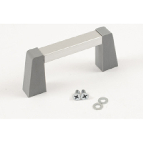 1427Ggc Handle -Aluminum. 3" Mounting Centers. 1.64" High. Clear Handle And Grey Posts.