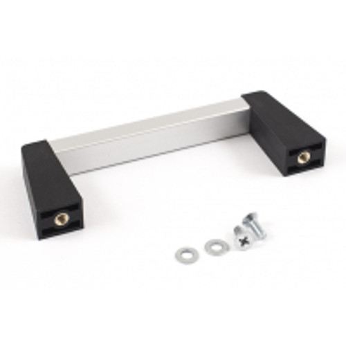 1427Sbc Handle - Extruded Aluminum. 4" Hole Centers. Clear Handle & Black Posts.