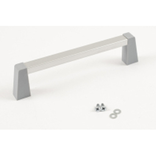 1427Wgc Handle - Extruded Aluminum. 6" Hole Centers. Clear Handle And Grey Posts. 1427Wgc Handle - Extruded Aluminum. 6" Hole Centers. Clear Handle And Grey Posts.