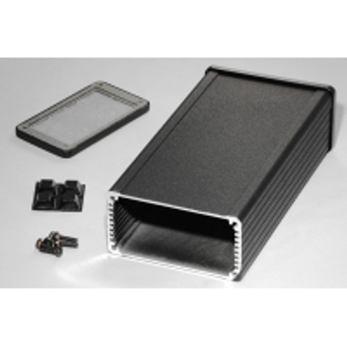 1457K1601Ebk Black Emi/Rfi Shielded Extruded Aluminum Enclosure 6.30x3.30x1.73