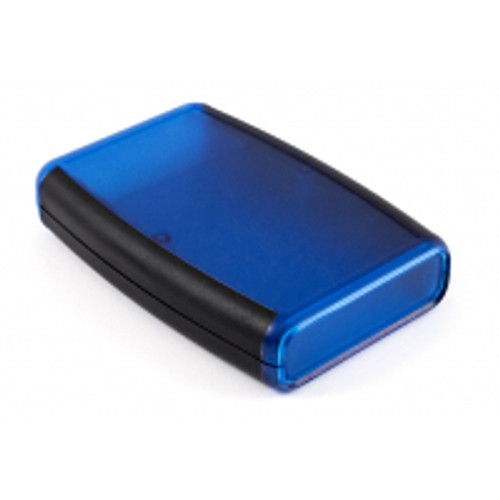 1553Btbubkbat Trans. Blue Abs w/ Black Soft Side Enclosure & Battery Door 4.62x3.11x0.95