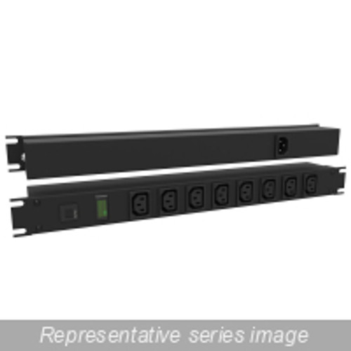 1582T8E1Bk 19" Rack Mount, 8 Rec On Front