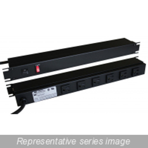1583T8B1 19-Inch Rack Mount Outlet Strip, 15A, 8 Outlets, 15 Ft Cord, Gray 1583T8B1 19-Inch Rack Mount Outlet Strip, 15A, 8 Outlets, 15 Ft Cord, Gray