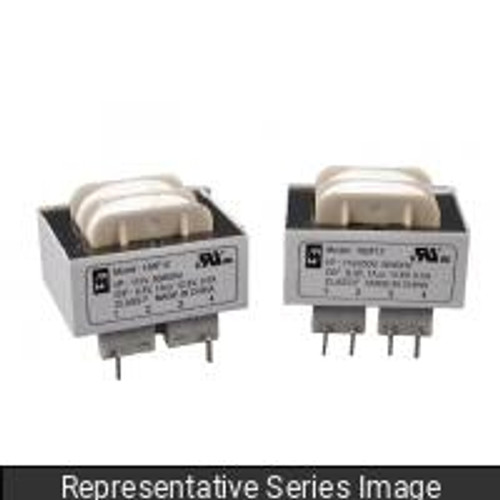 162F10 Transformer, Low Voltage Pcb Mount, Low Profile, 115/230V, 6Va, 10V C.T. @ .6A