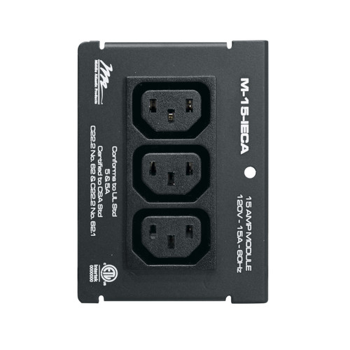 MPR Module, 15A, Duplex 3-Gang IEC