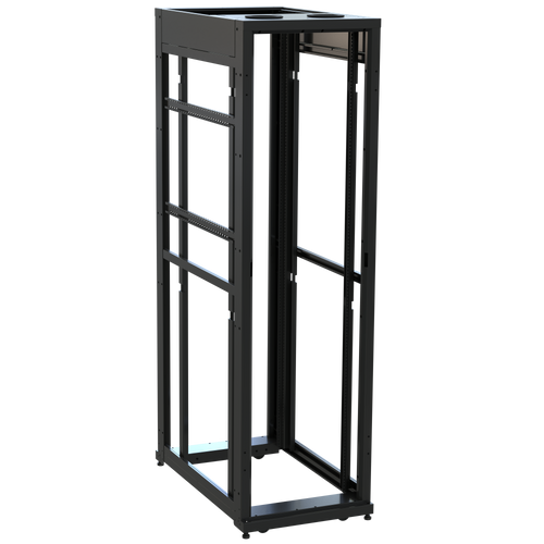 45 RU SNE Series Rack Frame, 42 Inches Deep, 24 Inches Wide with 10-32 Rackrail