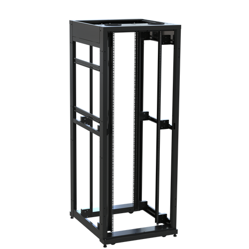 42 RU SNE Series Rack Frame, 36 Inches Deep, 30 Inches Wide with Cage Nut Rackrail