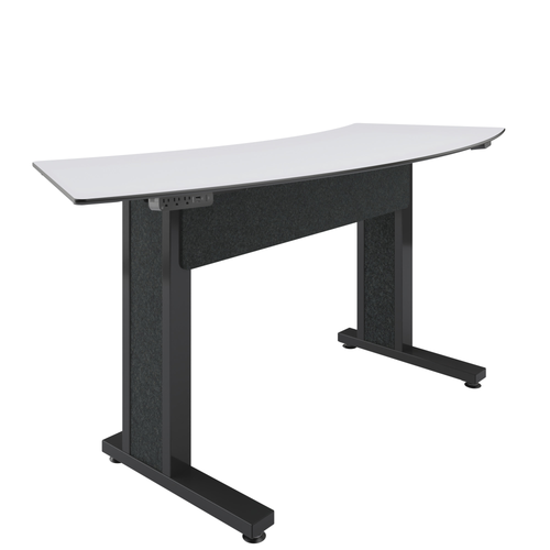 Forum 3 Person Arc Table, 38" Counter Height, Dark Finish