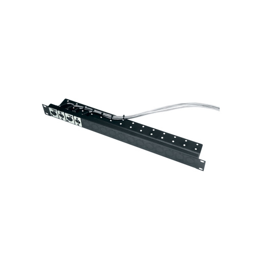 1 RU Universal Connector Panel with Cable Shelf