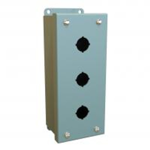 1435Mc Pushbutton Encl - 3 Pb x 22.5Mm - Steel/Gray 1435Mc Pushbutton Encl - 3 Pb x 22.5Mm - Steel/Gray