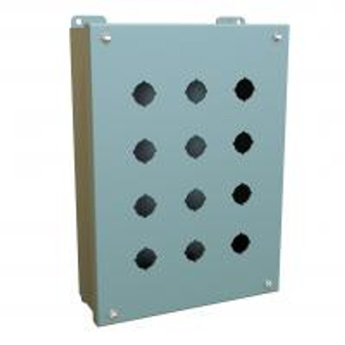 1435Mo Pushbutton Encl - 12 Pb x 22.5Mm - Steel/Gray 1435Mo Pushbutton Encl - 12 Pb x 22.5Mm - Steel/Gray