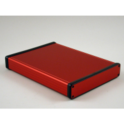 1455R2201Rd Red Extruded Aluminum Enclosure w/ Metal End Panels