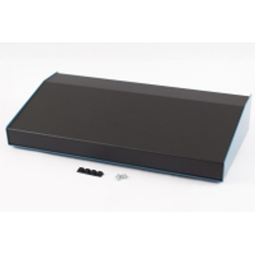 1456Rh3Bkbu Sloped Metal Console; 15 Degree; Black Top; Blue Case