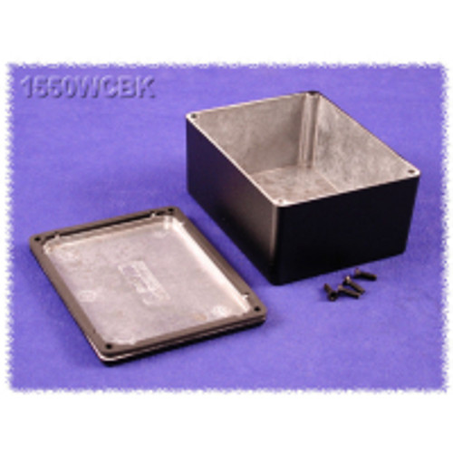 1550Wcbk Black Watertight Diecast Aluminum Enclosure