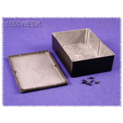 1550Webk Black Watertight Diecast Aluminum Enclosure