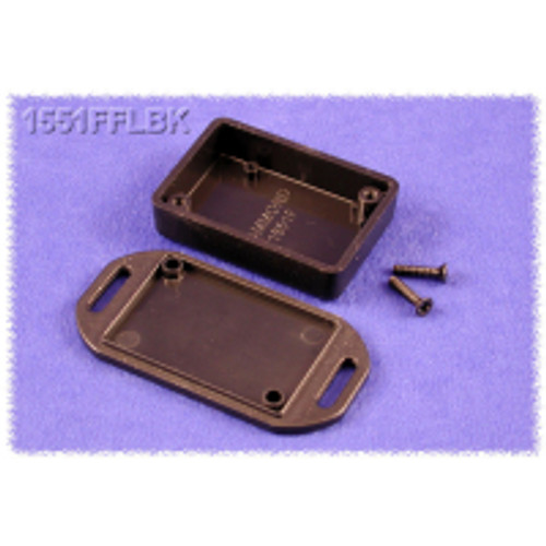 1551Fflbk Black Plastic Enclosure With Flanged Lid