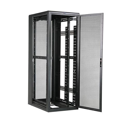 44u 30"W ES Server Enclosure - Mesh Doors, Solid Sides