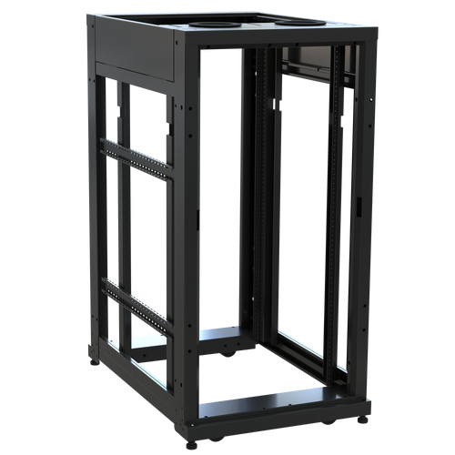 24 RU SNE Series Rack Frame, 36 Inches Deep, 24 Inches Wide with 10-32 ...
