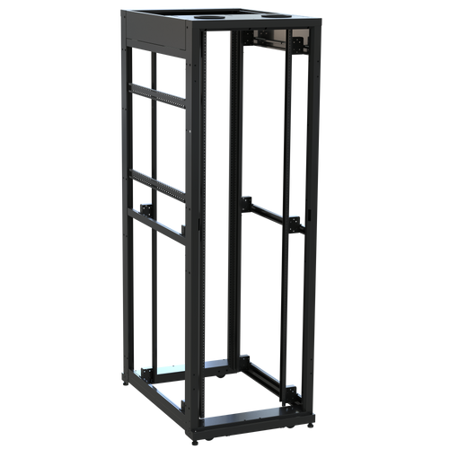 45 RU SNE Series Rack Frame, 42 Inches Deep, 27 Inches Wide with 10-32 ...