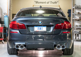 AWE Tuning Touring Edition Axle Back Exhaust | 3" Diameter | 4" Quad Chrome Silver Tips BMW M5 2013-2016 AWE Tuning Touring Edition Axle Back Exhaust | 3" Diameter | 4" Quad Chrome Silver Tips BMW M5 2013-2016