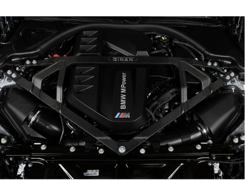Dinan Matte Carbon Fiber Strut Tower Brace BMW M2 | M3 | M4 3.0L 6-Cyl 2021-2025 Dinan Matte Carbon Fiber Strut Tower Brace BMW M2 | M3 | M4 3.0L 6-Cyl 2021-2025