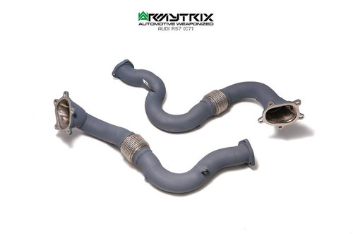 ARMYTRIX Ceramic Coated Sport Cat Downpipe w/200 cpsi Catalytic Converters Audi RS6/RS7 C8 OPF Models 2019-2025 ARMYTRIX Ceramic Coated Sport Cat Downpipe w/200 cpsi Catalytic Converters Audi RS6/RS7 C8 OPF Models 2019-2025