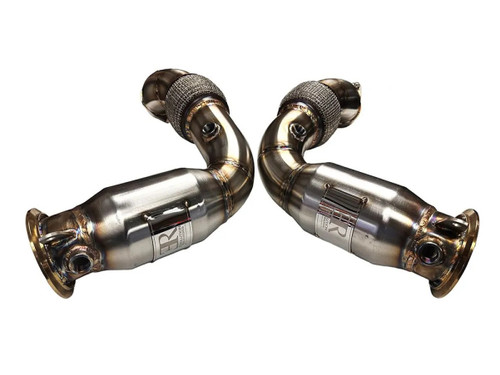 Evolution Racewerks Brushed Finish Cattless Primary Downpipe Evolution Racewerks Brushed Finish Cattless Primary Downpipe