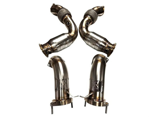 Evolution Racewerks Polish Finish Catted Downpipes Full Kit Evolution Racewerks Polish Finish Catted Downpipes Full Kit