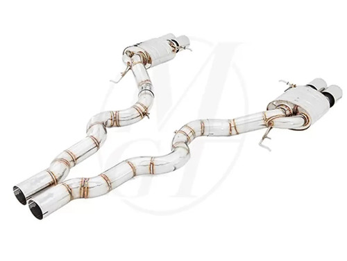Meisterschaft Stainless GT Racing Axle Back Muffler 4x102mm Tips BMW M5 Sedan F10 12-15