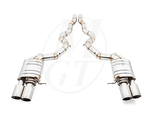 Meisterschaft Stainless GT Racing Axle Back Muffler 4x102mm Tips BMW M5 Sedan F10 12-15