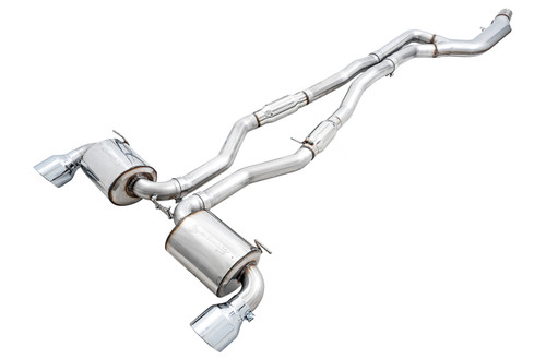 AWE Tuning Resonated Touring Edition Exhaust | 3" Diameter | 5" Dual Chrome Silver Tips Toyota GR Supra 2020-2025 AWE Tuning Resonated Touring Edition Exhaust | 3" Diameter | 5" Dual Chrome Silver Tips Toyota GR Supra 2020-2025