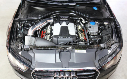 HPS Performance Products Short Ram Air Intake Kit Black for Audi A6/A7 2012-2018 4" Aluminum