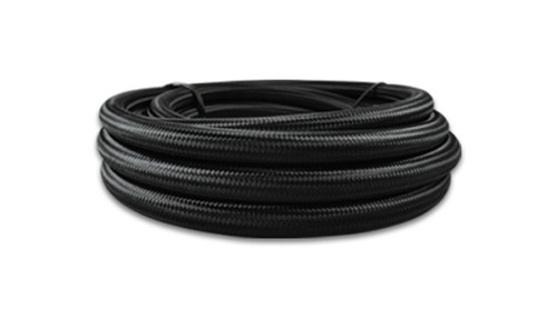 Vibrant -10 AN Two-Tone Black/Red Nylon Braided Flex Hose (20 foot roll)