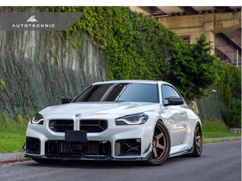 Auto Tecknic Dry Carbon Podium Front Bumper Lower Vent Set for BMW G87 M2 2023-2025