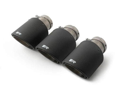 Remus 3-Piece 102mm Angled Carbon Tail Pipe Set w/ Titanium Internals & Adjustable Spherical Clamp Connection Honda Civic Type-R FL5 2023+