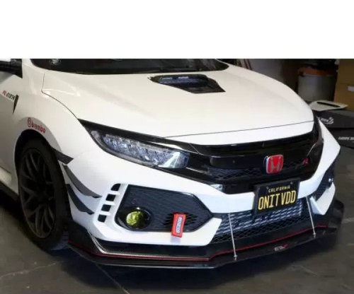 APR Performance Carbon Fiber Front Bumper Canards Honda FK8 Civic Type R 2017-2021