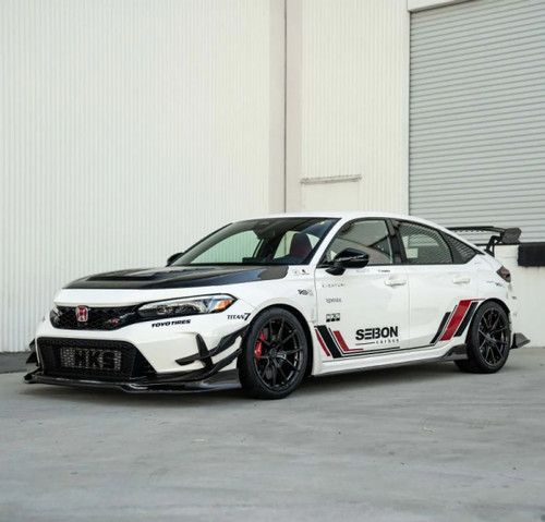 Seibon Carbon Fiber Front Bumper Canards Honda Civic Type-R Base 2023-2025