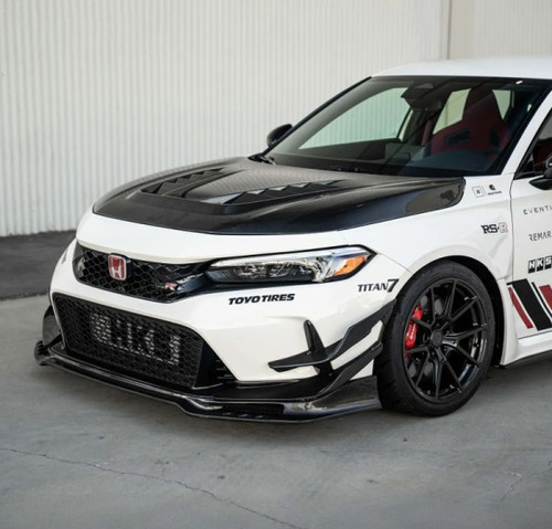 Seibon Carbon Fiber Front Bumper Canards Honda Civic Type-R Base 2023-2025