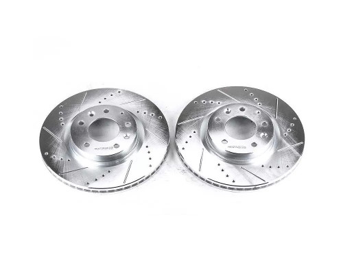 Power Stop Evolution Drilled & Slotted Rotors - Pair Front Mazda RX-8 2004-2011 Power Stop Evolution Drilled & Slotted Rotors - Pair Front Mazda RX-8 2004-2011