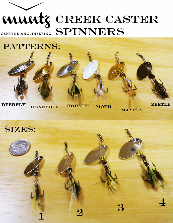 Creek Caster Spinners / Bug Zoo - Set of 6 - Muntz Angling