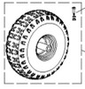 Tire & Wheel Assembly includes shoulder bolt and locking nut - Snow Blowers: 30SB, 36SB, 45SB (2012 and newer models)