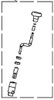 Chute Direction Control Handle (includes crank handle, rubber knob, square cable receiver, bearings, and cable adapter) - Snow Blowers: 30SB, 36SB, 45SB (2012 and newer models)