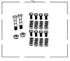 Shear Pins with locking hardware (SET OF 2) - Snow Blowers: 30SB, 30SS, 36SB, 36SS, 45SB, 45SS