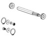 Intermediate Transmission Shaft (includes hex shaft / small driving gear with bearings, snap rings, and hardware) - Snow Blowers: 30SB, 36SB, 45SB