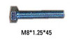 GB/T5783, M8 x 1.25 x 45mm hex bolt, grade 8.8